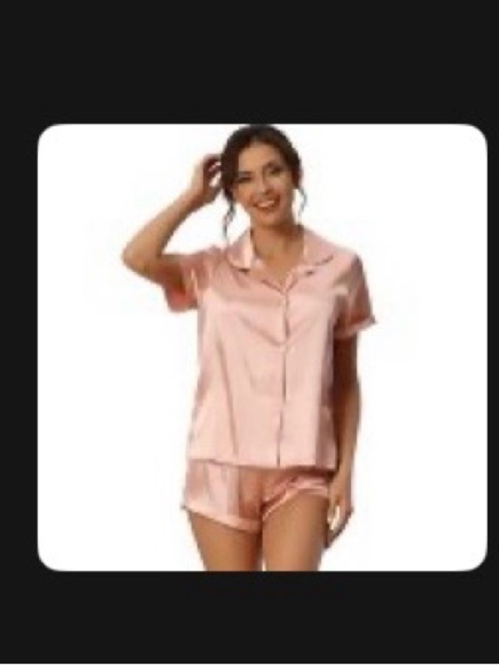 Silky Short-Sleeve Pajama Set - Blush Pink